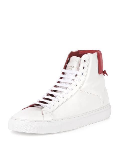 givenchy white urban street sneakers|givenchy white high top sneakers.